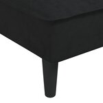vidaXL Canapé-lit en forme de L noir 255x140x70 cm velours