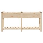 vidaXL Cache-pot de jardin avec étagère Beige 161.5 x 45 x 76.5 cm
