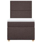 vidaXL Sommier à lattes de lit avec matelas Marron foncé 90x190 cm