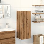 vidaXL Armoire murale chêne artisanal 34 5x34x90 cm bois d'ingénierie