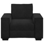 vidaXL Fauteuil noir 60 cm velours