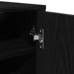 vidaXL Armoires à chaussures 2 Pièces chêne noir 32x35x70 cm