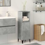 vidaXL Armoire de salle de bain gris béton 30x30x100 cm
