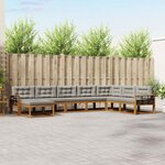 vidaXL Ensemble de canapés d'extérieur 8 Pièces Gris Naturel et Clair