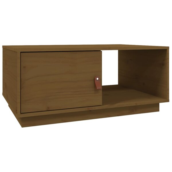 vidaXL Table basse Marron miel 80x50x35 5 cm Bois massif de pin