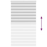 vidaXL Store zèbre gris clair largeur du tissu 130 9 cm polyester