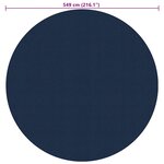 vidaXL Film solaire de piscine flottant PE 549 cm Noir et bleu