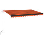 vidaXL Auvent rétractable automatique 450x350 cm Orange et marron