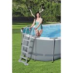 BESTWAY Piscine hors sol Power Steel ovale - 549 x 274 x 122cm, filtre a cartouche, bâche, échelle, diffuseur Chemconnect