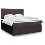 vidaXL Sommier à lattes de lit avec matelas Marron foncé 180x200 cm
