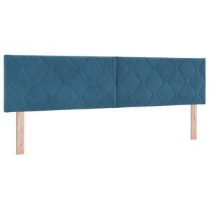 vidaXL Tête de Lit LED Géométrique Bleu foncé 180 cm Velours