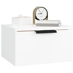 vidaXL Table de chevet murale blanc 34x30x20 cm