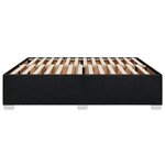 vidaXL Cadre de lit sans matelas noir 200x200 cm tissu