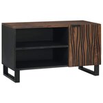vidaXL Meuble TV Marron 80 x 33 x 46 cm bois de manguier massif