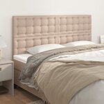 vidaXL Tête de lit Cappuccino 180 x 5 x 118/128 cm Similicuir
