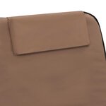 vidaXL Tapis de plage pliables 2 Pièces Acier et tissu marron