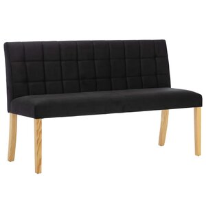 vidaXL Banc 140 cm Noir Velours