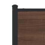 vidaXL Cadre de lit en métal avec tête de lit chêne marron 107x203 cm