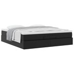 VidaXL Cadre de lit ottoman avec matelas noir 200x200 cm similicuir