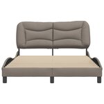 vidaXL Cadre de lit sans matelas taupe 120x200 cm tissu