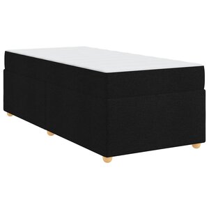 vidaXL Cadre de lit avec matelas Noir 100 x 200 cm tissu