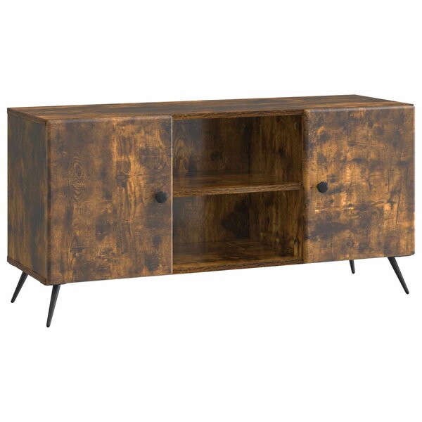 vidaXL Meuble TV Chêne fumé 102 x 34 5 x 50 cm Bois d'ingénierie