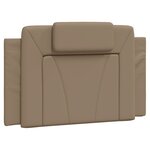 vidaXL Lit avec matelas cappuccino 80x200 cm similicuir