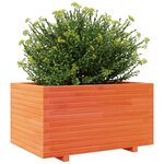 vidaXL Jardinière cire marron 90x60x49 5 cm bois de pin massif