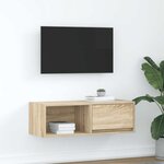 vidaXL Meuble TV chêne sonoma 80x31x25 5 cm bois d'ingénierie