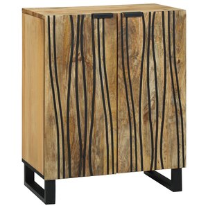 vidaXL Buffet - 60 x 33 5 x 75 cm  en bois de mangue massif.