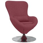 Chaise œuf vidaXL Rouge Vin Tissu