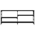 vidaXL Table console noir 180x29x76 5 cm bois d'ingénierie