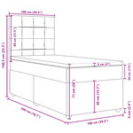 vidaXL Sommier à lattes de lit avec matelas Noir 100x200 cm Tissu
