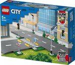 Lego city 60304 intersection a assembler  jeu construction ville avec panneaux et routes a imbriquer pour garçon ou fille