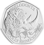 Royaume-Uni Rhinocéros laineux - 50 Pences 2024 BU