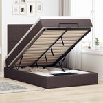 VidaXL Cadre de lit ottoman avec matelas marron foncé 120x190 cm tissu