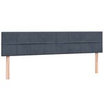 vidaXL Sommier à lattes de lit et matelas gris foncé 180x210cm velours