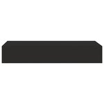 vidaXL Étagères à tiroirs murales 2 Pièces Noir 60x23 5x10 cm MDF