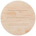 vidaXL Dessus de table rond blanc Ø90x3 cm bois de pin massif