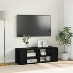 vidaXL Meuble TV mural Chêne noir 102 x 35 x 35 cm Bois d'ingénierie