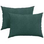 vidaXL Coussins de canapé 2 Pièces Vert foncé 70 x 50 cm