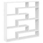 vidaXL Étagère cube murale 7 compartiments blanc bois d'ingénierie