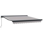 vidaXL Auvent Rétractable Gris clair 350 x 250 cm Tissu  Métal