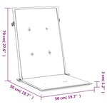 vidaXL Coussins de chaise jardin à dossier haut lot de 4 carreaux gris
