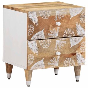 vidaXL Table de chevet 40x33 5x46 cm bois de manguier solide
