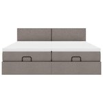 VidaXL Cadre de lit ottoman avec matelas taupe 180x200 cm tissu