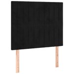 vidaXL Sommier à lattes de lit et matelas Noir 80x200 cm Velours