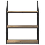 vidaXL Étagère Murale avec étagère Chêne artisanal 60 x 21 x 78 5 cm