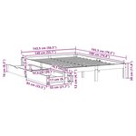 vidaXL Cadre de lit avec tiroirs sans matelas cire marron 140x190 cm