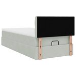 vidaXL Cadre de lit ottoman et matelas gris clair 90x200 cm velours